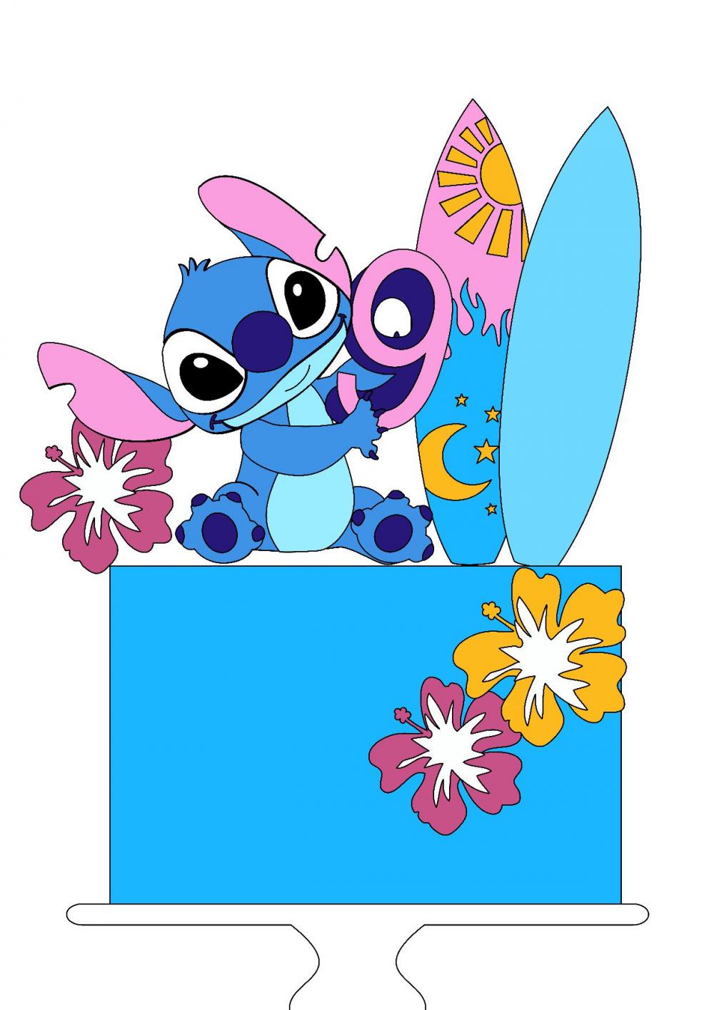 Arquivo de corte topo de bolo Stitch