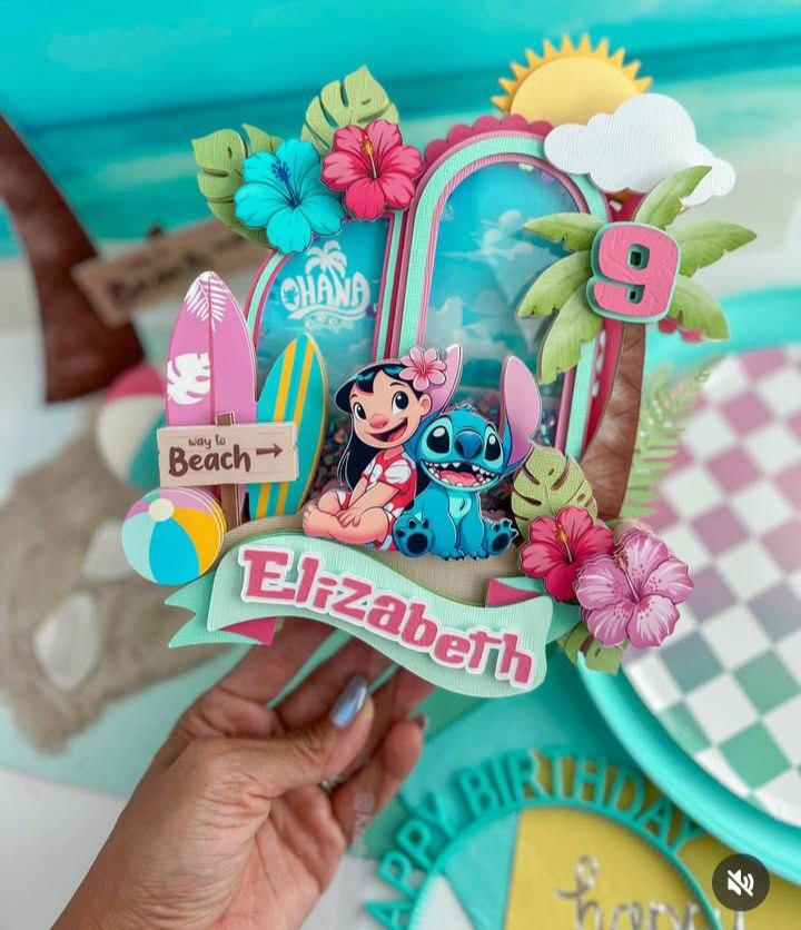 Arquivo de corte topo de bolo Stitch