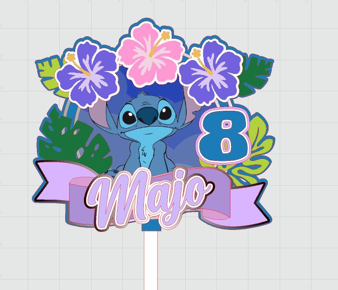 Arquivo de corte topo de bolo Stitch