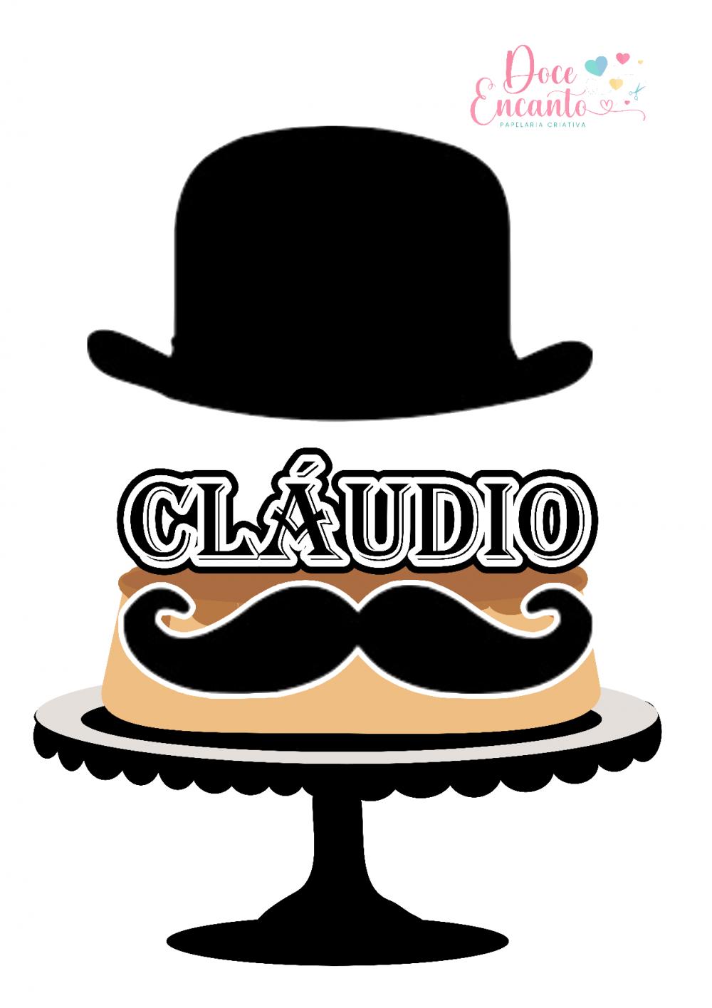 Arquivo de corte topo de bolo Bigode