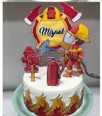 Arquivo de corte topo de bolo Bombeiro