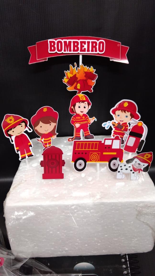 Arquivo de corte topo de bolo Bombeiro