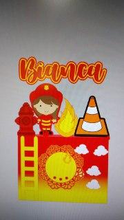 Arquivo de corte topo de bolo Bombeiro