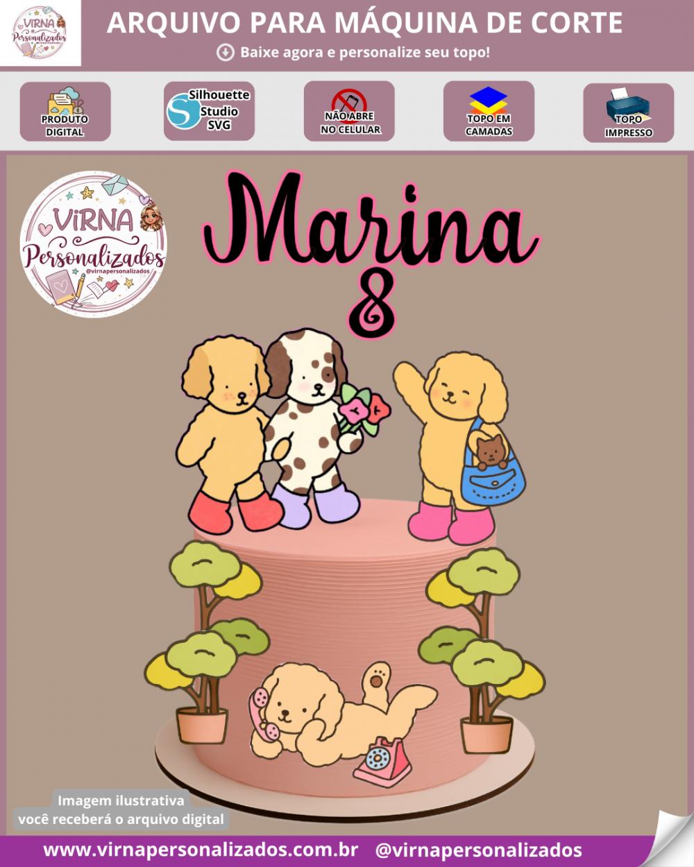 Arquivo de corte topo de bolo bobbie goods