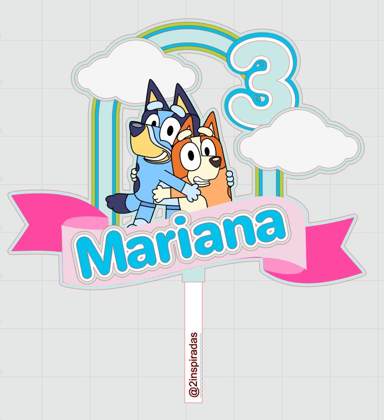 Arquivo de corte Topo de Bolo Bluey