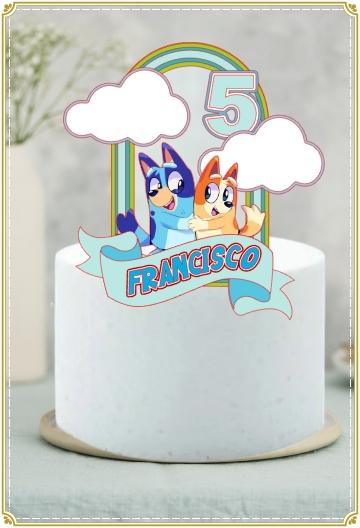 Arquivo de corte Topo de Bolo Bluey