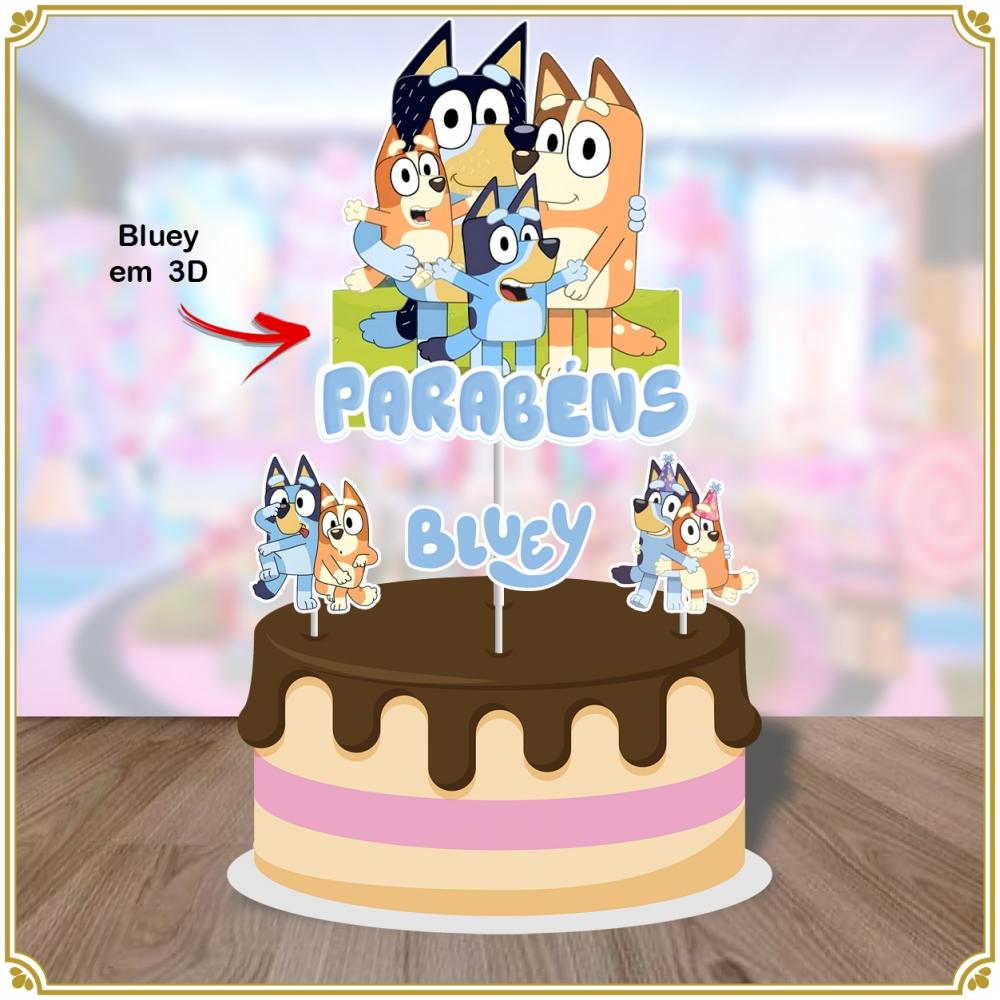 Arquivo de corte Topo de Bolo Bluey