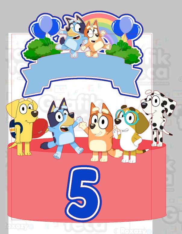 Arquivo de corte Topo de Bolo Bluey