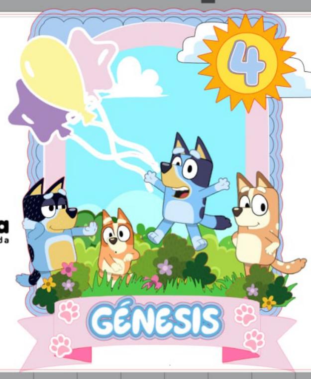 Arquivo de corte Topo de Bolo Bluey