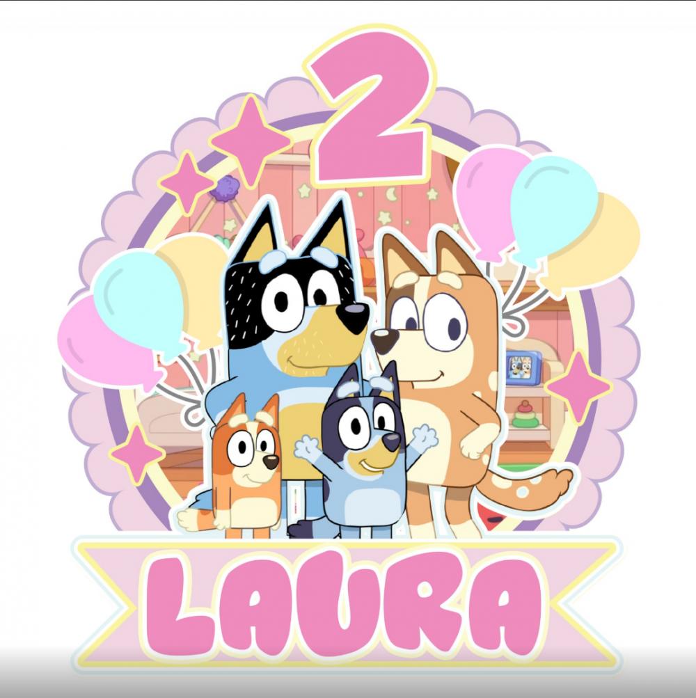 Arquivo de corte Topo de Bolo Bluey