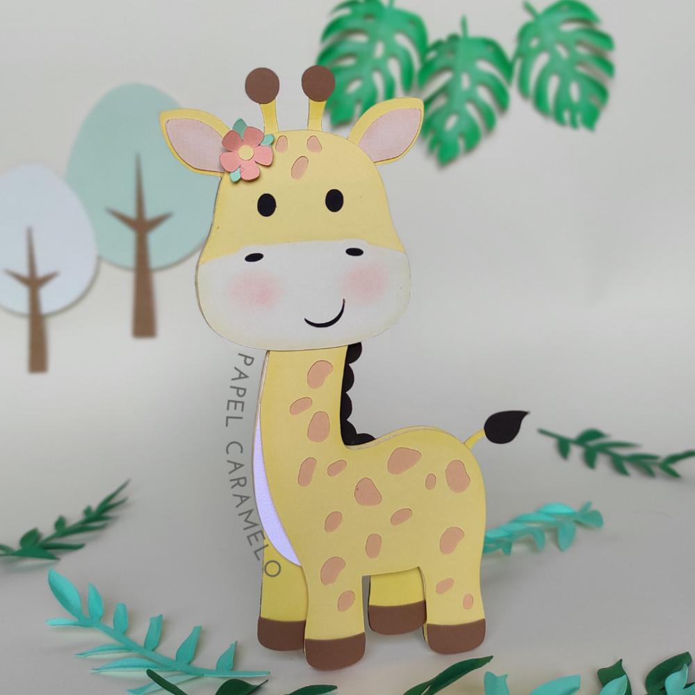 Arquivo de corte topo de bolo Girafinha