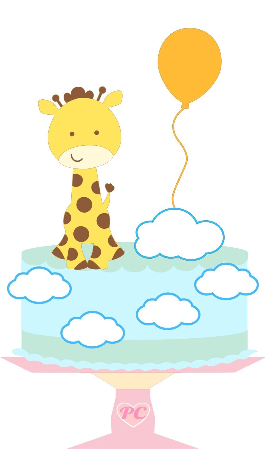 Arquivo de corte topo de bolo Girafinha