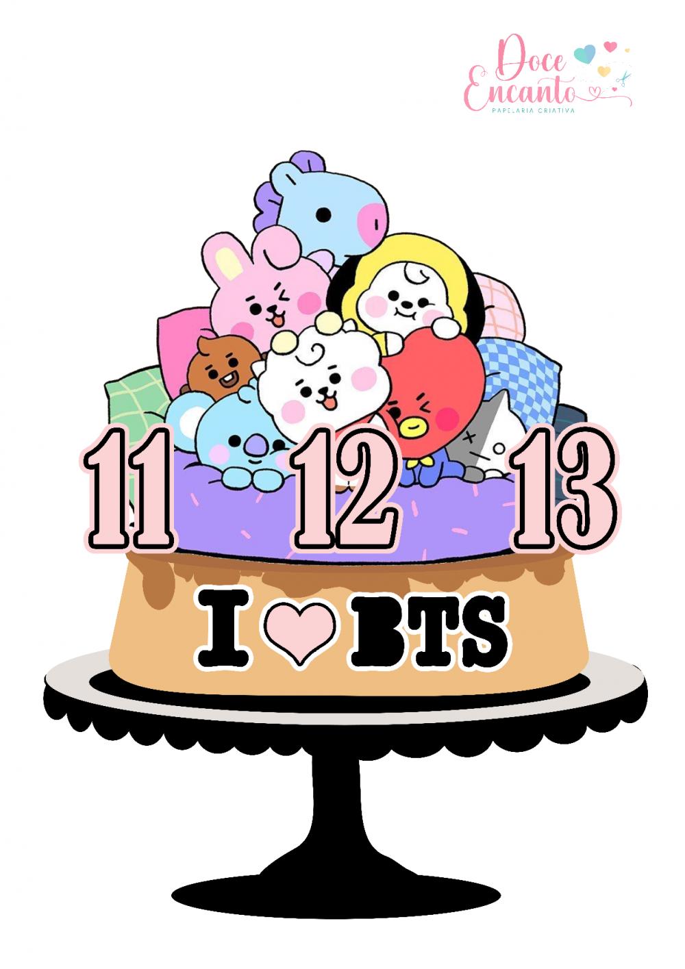 Arquivo de corte topo de bolo BTS