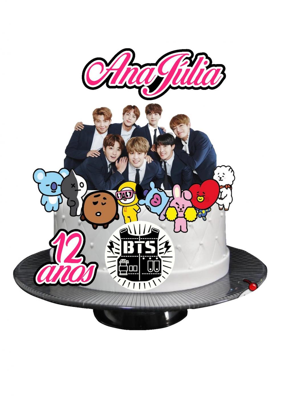 Arquivo de corte topo de bolo BTS