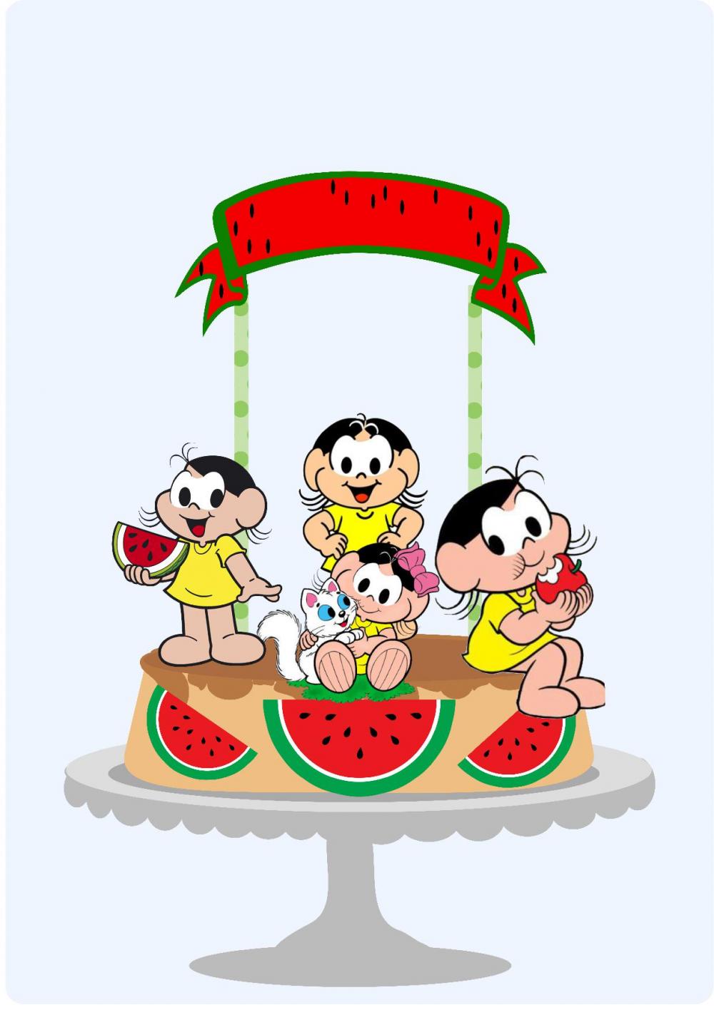 Arquivo de corte topo de bolo Magali