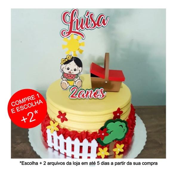 Arquivo de corte topo de bolo Magali