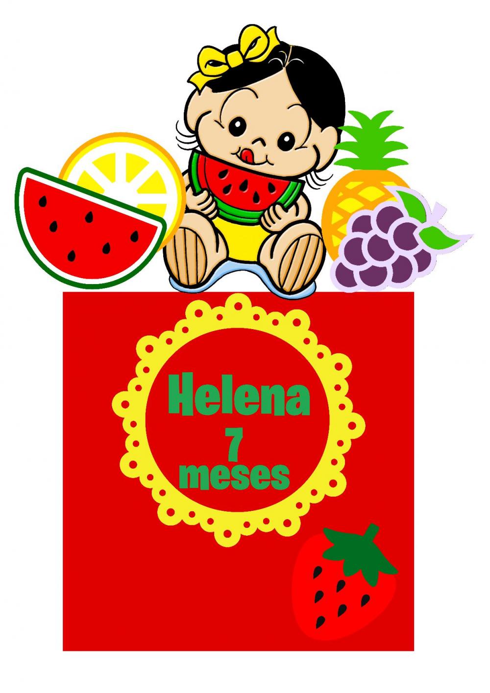 Arquivo de corte topo de bolo Magali