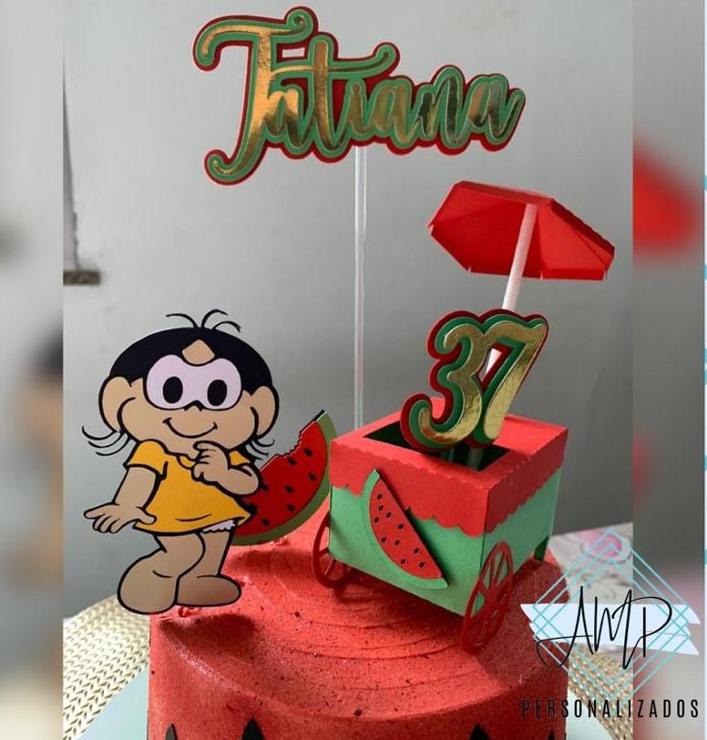 Arquivo de corte topo de bolo Magali