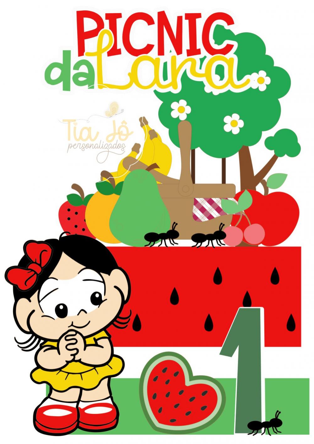 Arquivo de corte topo de bolo Magali