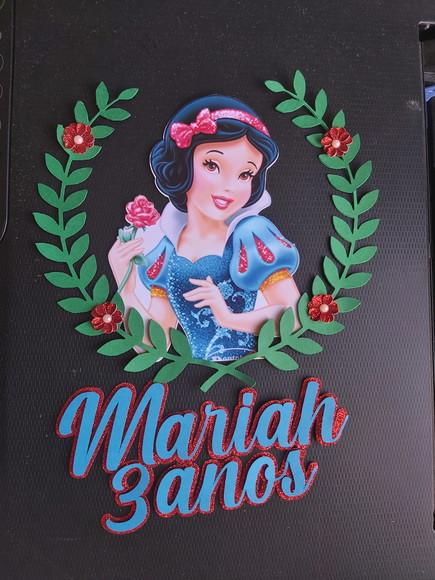 Arquivo de corte topo de bolo Branca de Neve