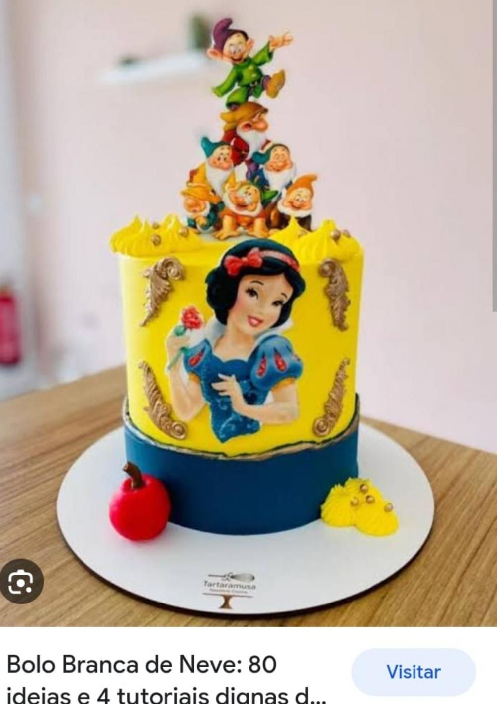 Arquivo de corte topo de bolo Branca de Neve