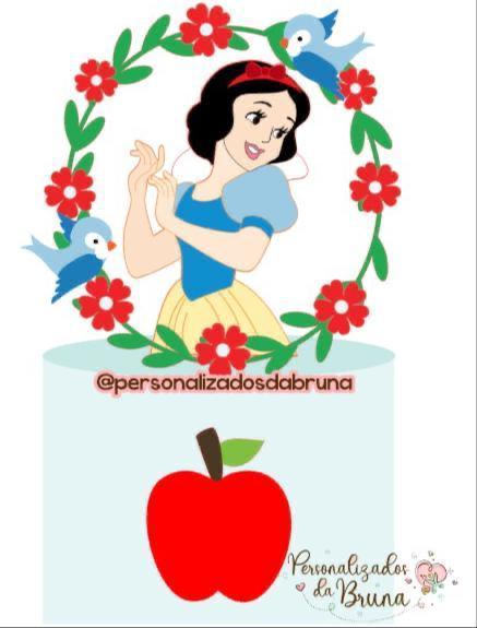 Arquivo de corte topo de bolo Branca de Neve