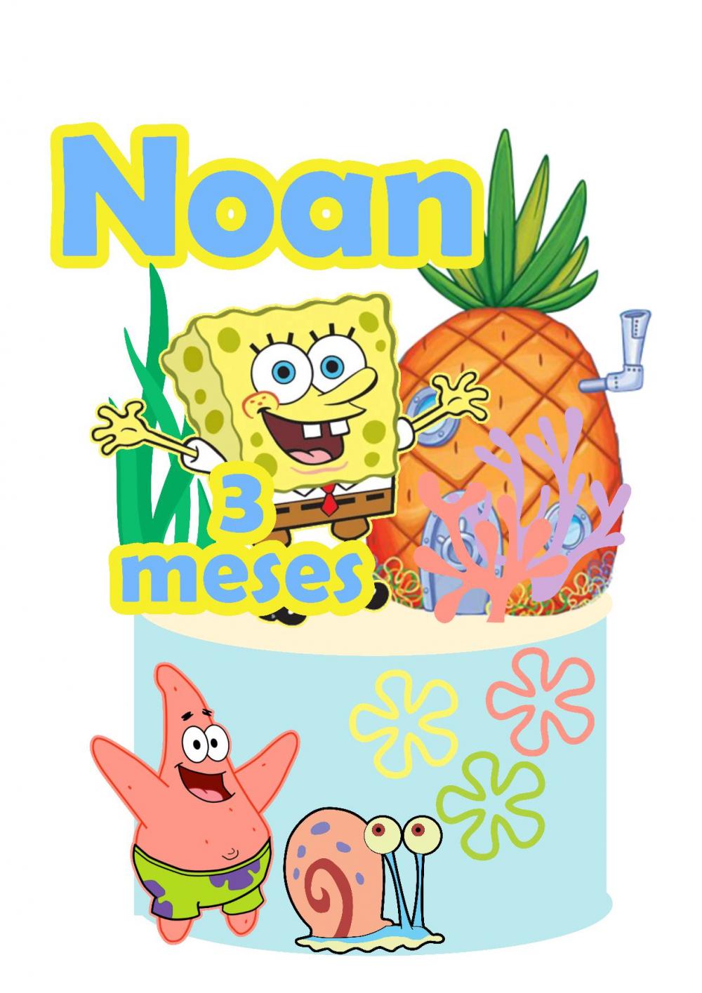 Arquivo de corte topo de bolo Bob Esponja