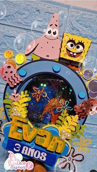 Arquivo de corte topo de bolo Bob Esponja