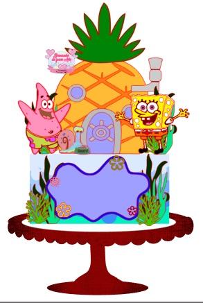 Arquivo de corte topo de bolo Bob Esponja