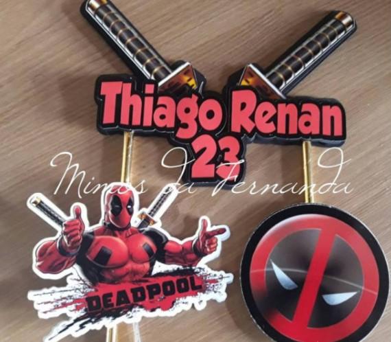 Arquivo de corte topo de bolo Deadpool