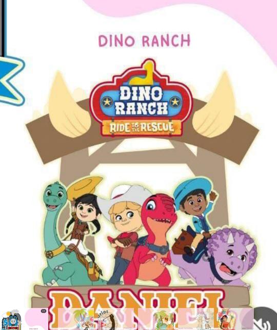 Arquivo de corte topo de bolo Dino Ranch