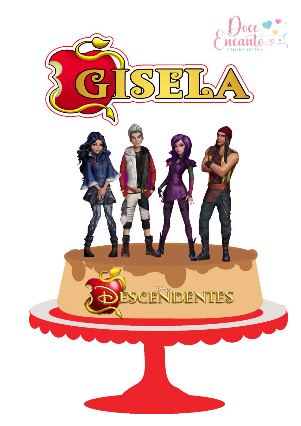 Arquivo de corte topo de bolo descendentes