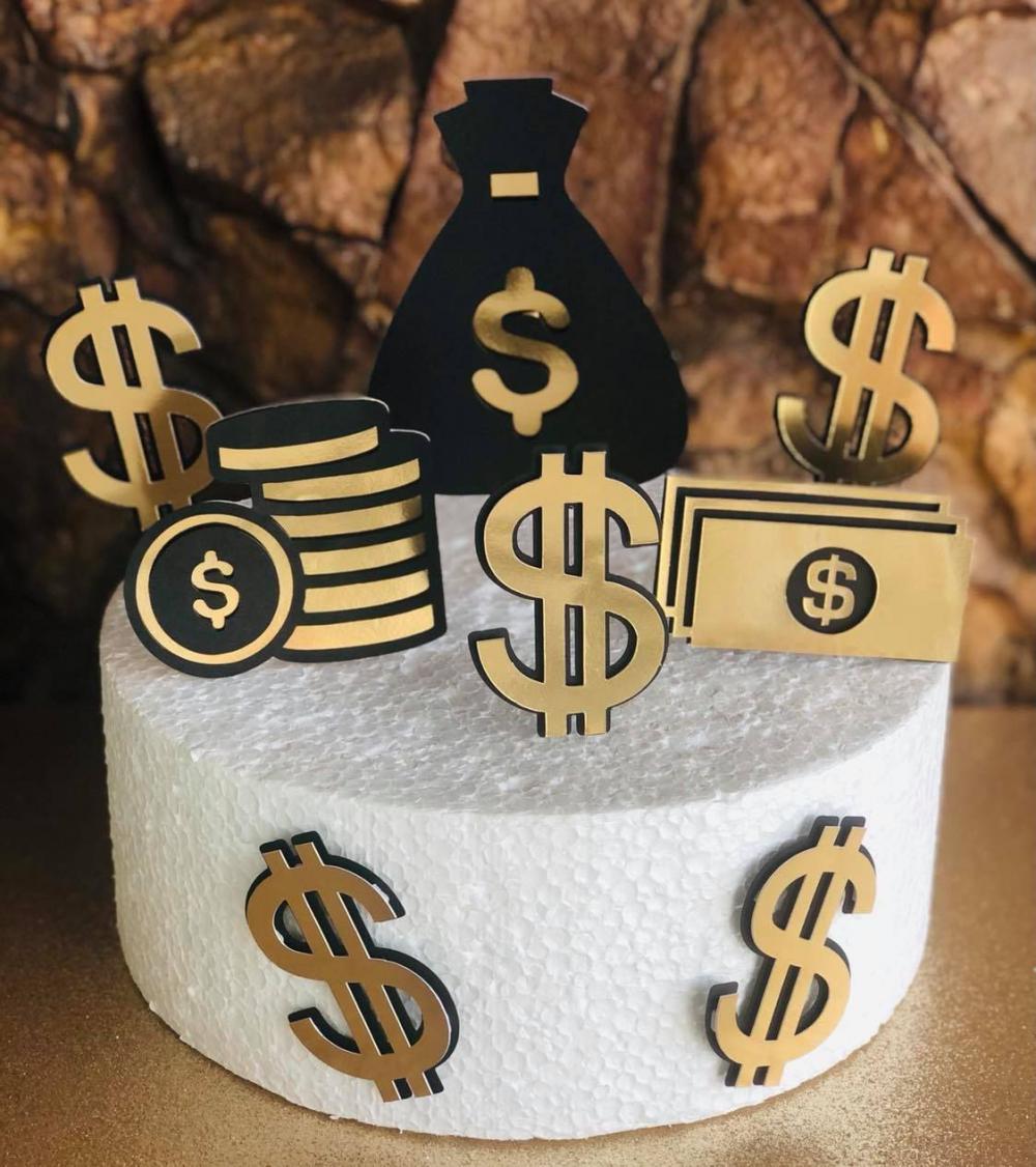 Arquivo de corte topo de bolo Dinheiro