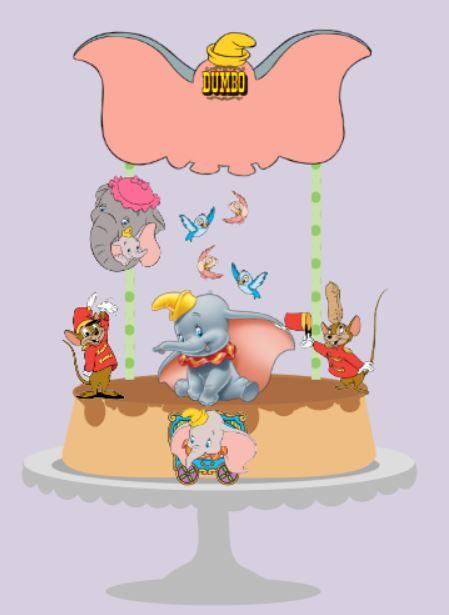 Arquivo de corte topo de bolo Dumbo