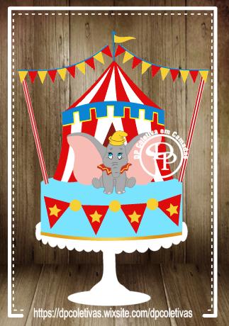 Arquivo de corte topo de bolo Dumbo