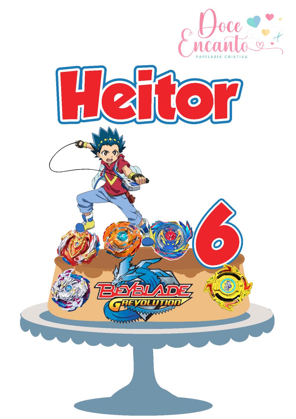 Arquivo de corte topo de bolo Beyblade