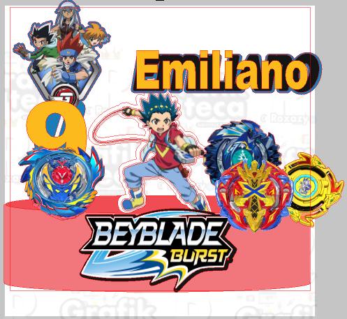 Arquivo de corte topo de bolo Beyblade