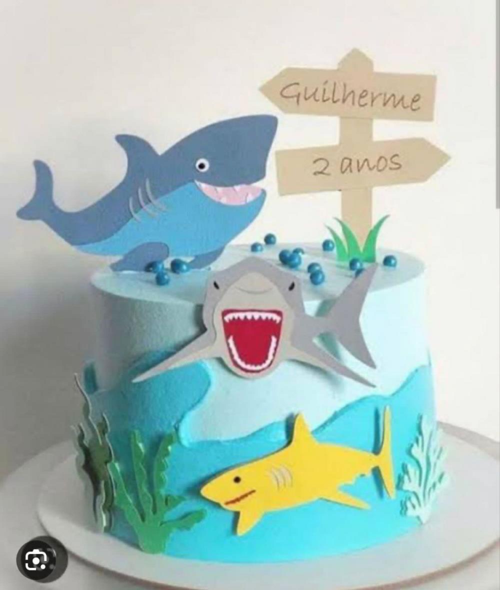 Arquivo de corte Topo de Bolo Tubarão