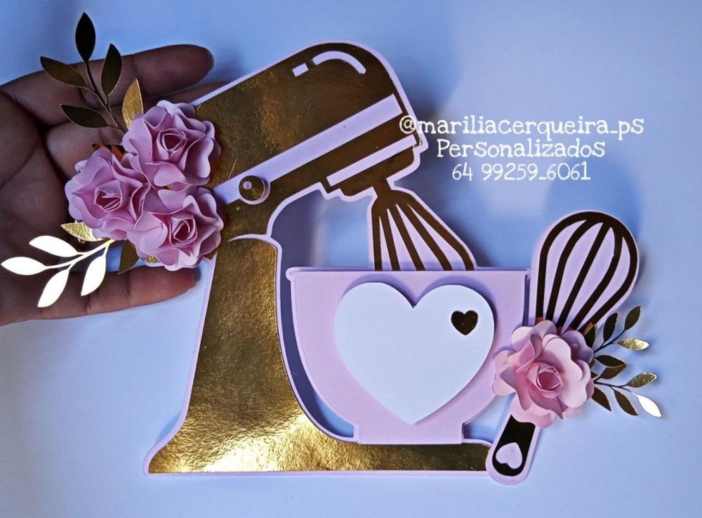 Arquivo de corte topo de bolo Batedeira