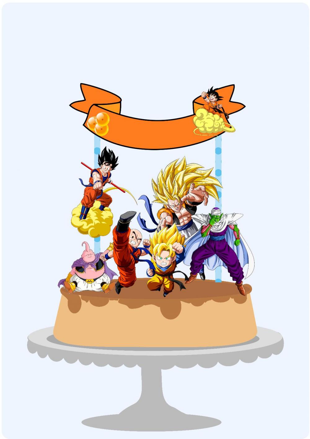 Arquivo de corte topo de bolo Dragon Ball Z