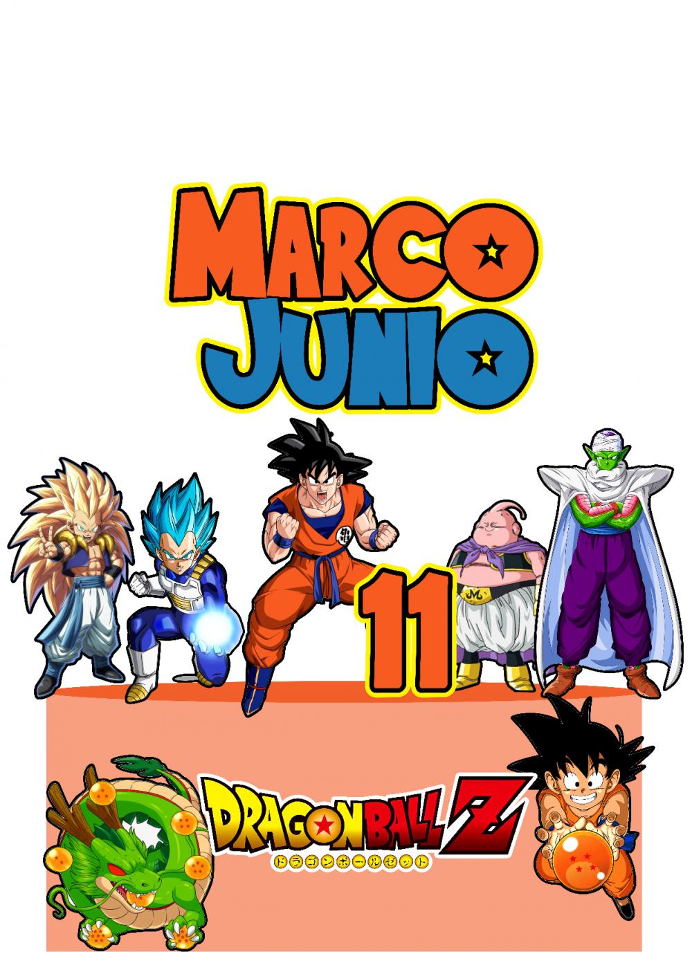Arquivo de corte topo de bolo Dragon Ball Z