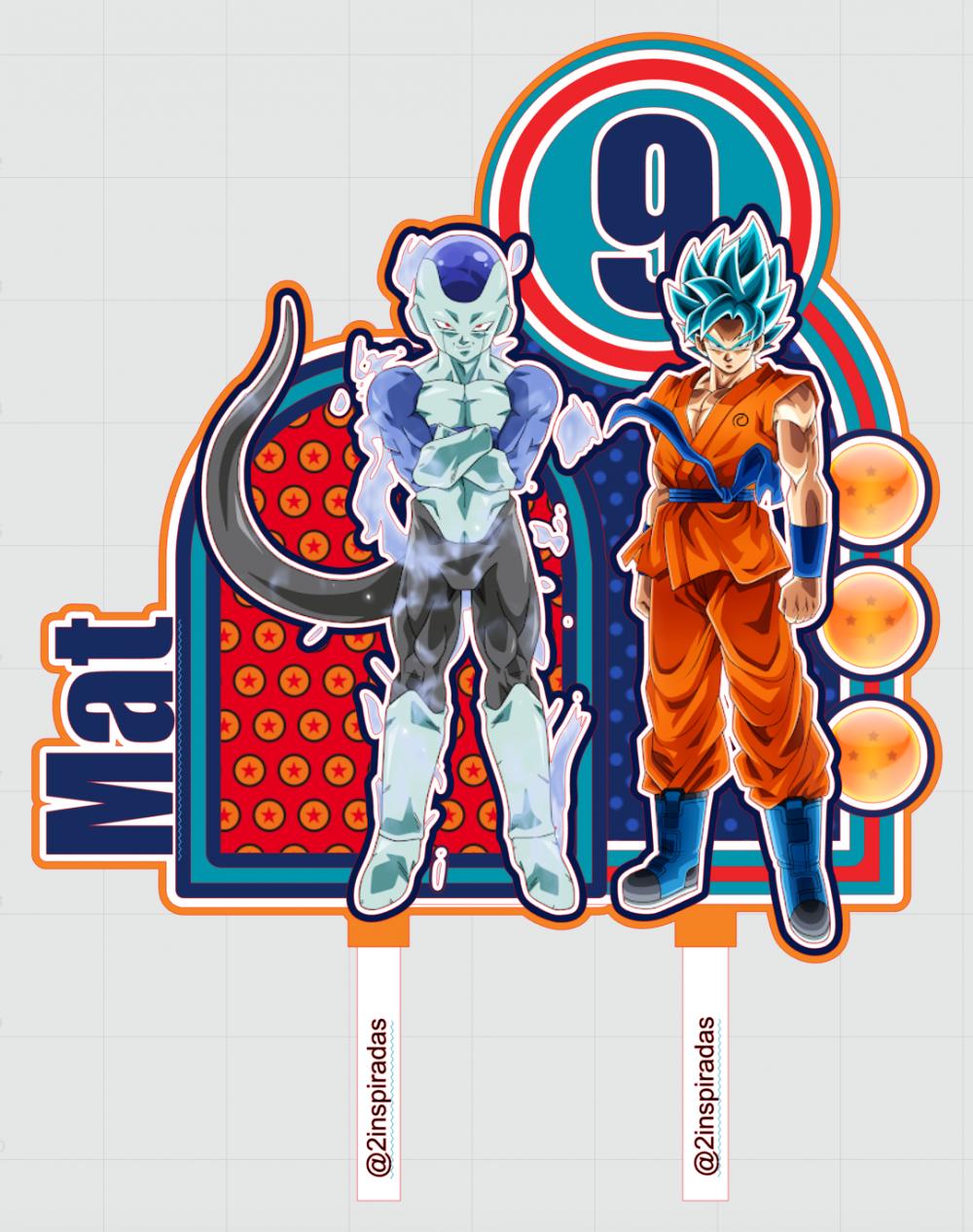 Arquivo de corte topo de bolo Dragon Ball Z