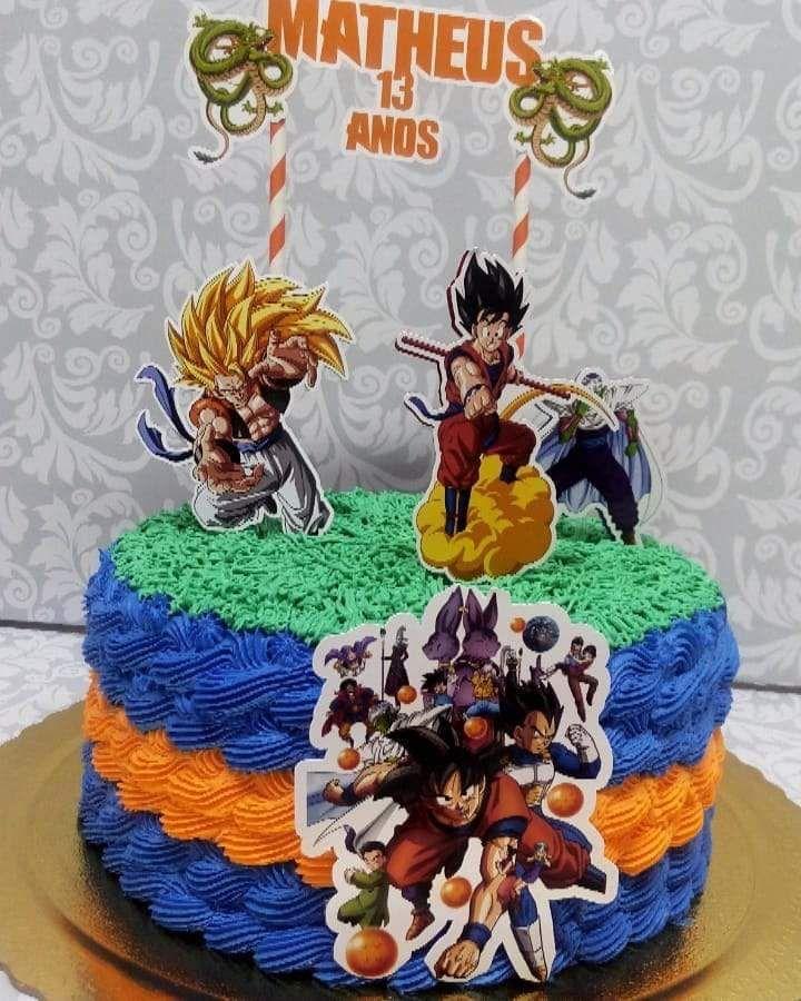 Arquivo de corte topo de bolo Dragon Ball Z