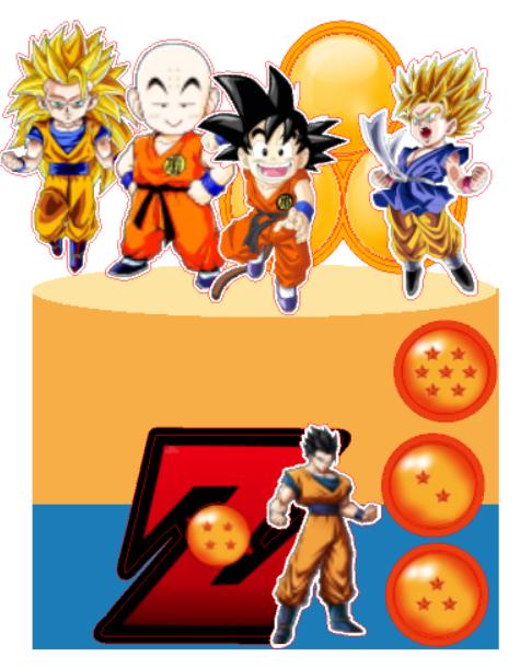 Arquivo de corte topo de bolo Dragon Ball Z