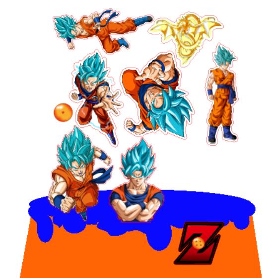 Arquivo de corte topo de bolo Dragon Ball Z