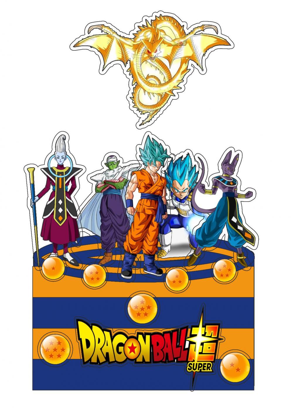 Arquivo de corte topo de bolo Dragon Ball Z