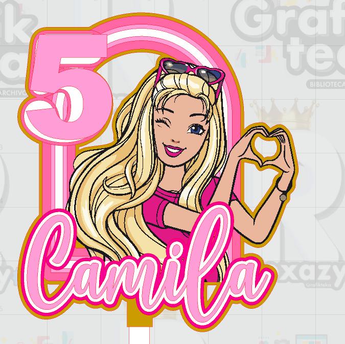 Arquivo de corte topo de bolo Barbie
