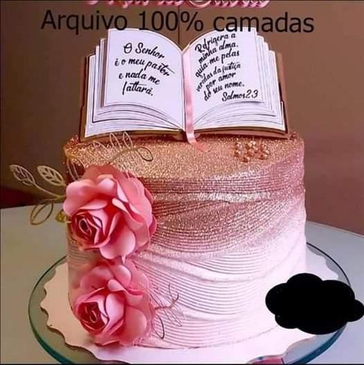 Arquivo de corte Topo de Bolo Biblia