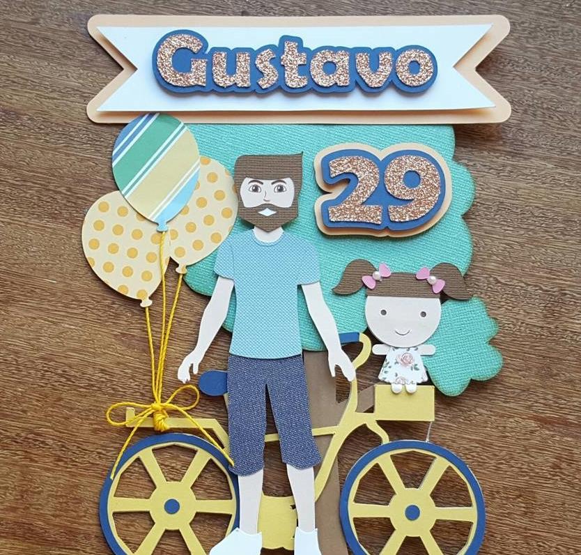 Arquivo de corte Topo de Bolo Bicicleta