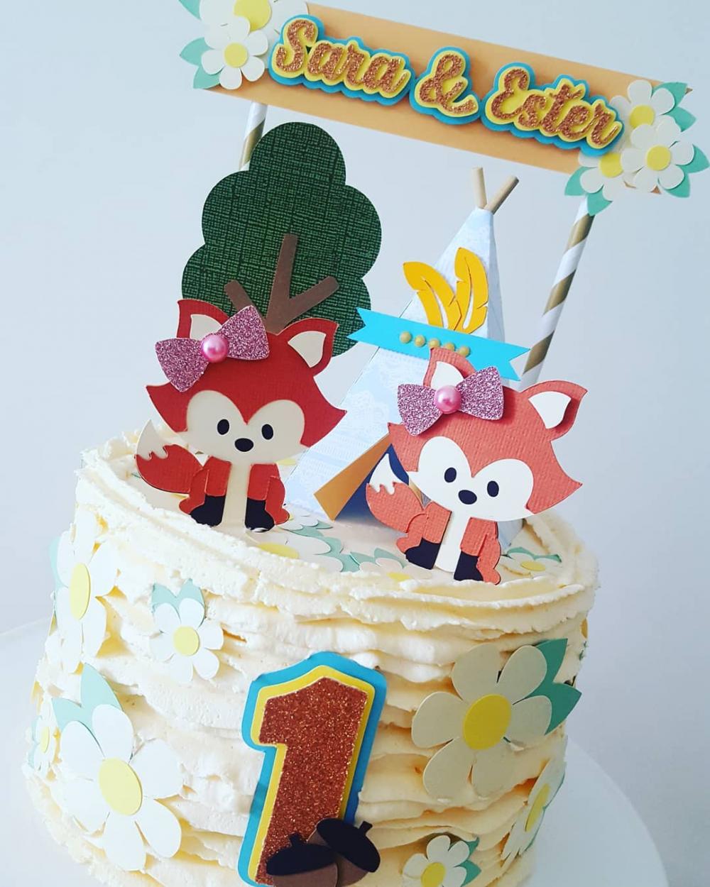 Arquivo de corte topo de bolo raposinha